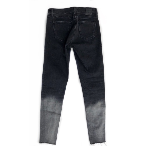 Zara Black Ombré Raw Hem Skinny Jeans - Picture 3 of 6